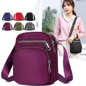 Женская повседневная сумка, сумка для мобильного телефона, легкая сумка-мессенджер, маленькая холщовая мини-женская сумка, сумка через плечо, женская сумка-мессенджер