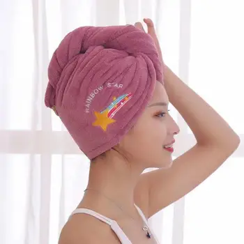 Женское сухое полотенце для волос из мягкой микрофибры, Суперабсорбирующая Быстросохнущая шапочка для душа для женщин, тюрбан для волос в ванной, повязка на голову