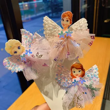 Заколка для платья принцессы Диснея Эльзы, София Анна, зажим для детской ткани, аксессуары для волос super fairy girl Frozen