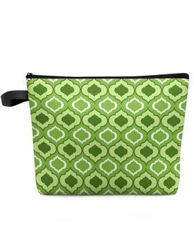 Зеленая Сафьяновая дорожная косметичка большой емкости, Переносная сумка для хранения косметики, женский водонепроницаемый многофункциональный пенал