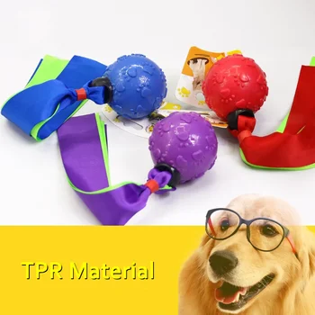 Игрушки для домашних животных, ленточный резиновый мяч, интерактивные игрушки для собак, забавные принадлежности для тренировки интеллекта, жевательные принадлежности, игрушки для щенков, чистящие зубы,