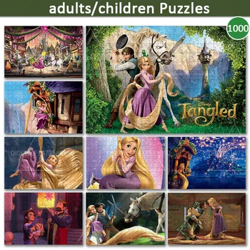 Игрушки-пазлы Disney Рапунцель Ле Пей Детские развивающие игрушки 1000 Штук Деревянный пазл Анимационный плакат Игрушка в подарок для взрослых