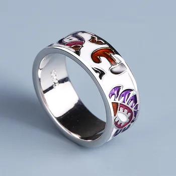 Изысканное кольцо для женщин, высококачественный клей неправильной расцветки, Креативное праздничное кольцо, ювелирные изделия с эмалью ручной работы, Обручальное кольцо