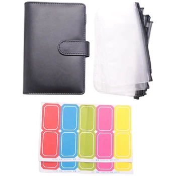 Карман для папок A6 из 12 предметов с обложкой для ноутбука, обложкой для папок из искусственной кожи, для управления счетами, хранения карточек