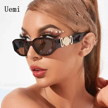 Квадратные солнцезащитные очки в стиле ретро для женщин, винтажная маленькая оправа, модные Роскошные дизайнерские солнцезащитные очки UV400, трендовые продукты