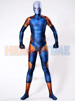 Киборг ниндзя Серый Фокс Косплей костюм супергероя из спандекса Зентай боди на Хэллоуин для взрослых/детей мальчиков на заказ