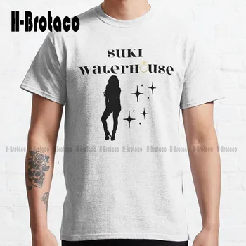 Классическая футболка Suki Waterhouse, спортивные рубашки, мужская забавная художественная уличная одежда, мультяшная футболка, хлопковые повседневные футболки на открытом воздухе, простые винтажные футболки