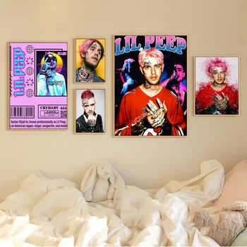 Классические плакаты с фильмами Lil Peep, плакат высокого качества, настенная живопись, декор для кабинета, художественные наклейки на стены
