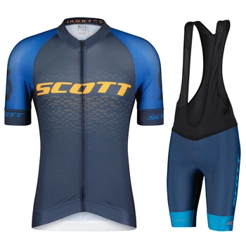 Комплект велосипедной майки SCOTT Team 2023 Мужская Летняя Велосипедная одежда для MTB-гонок с коротким рукавом Ropa Ciclismo для езды на велосипеде на открытом воздухе