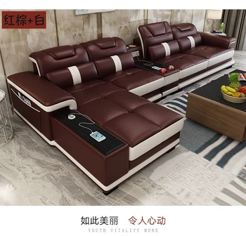 Комплект диванов для гостиной мебель из натуральной кожи диваны с откидной спинкой диван-пуф