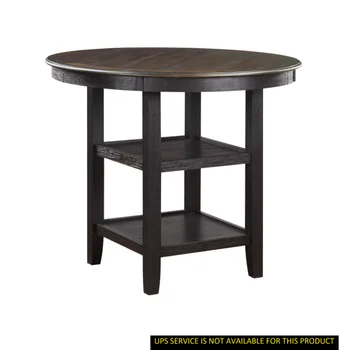 Коричневая и черно-белая отделка 1 шт. стол высотой с прилавок и 2 полки для витрин Мебель в переходном стиле Черный