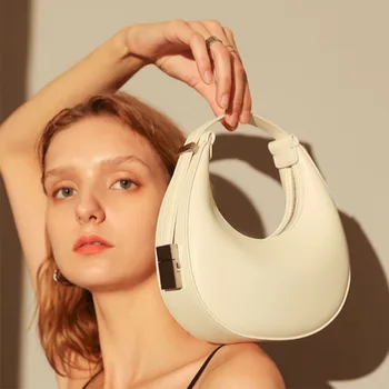 Кошельки для женщин 2023, роскошная дизайнерская сумка, модная роскошная сумка-тоут, простой кошелек в виде полумесяца, Женская сумка через плечо