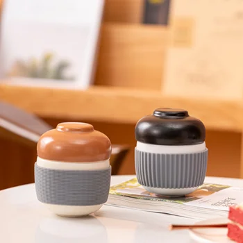 Креативный портативный керамический чайный сервиз с фундуком Kuaike Cup, дорожный чайный сервиз с сумкой для переноски