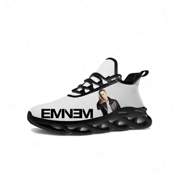 Кроссовки на плоской подошве в стиле хип-хоп рэп Eminem, мужские женские спортивные кроссовки, высококачественные кроссовки, сетчатая обувь на шнуровке, обувь, сшитая по индивидуальному заказу