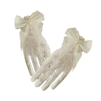 Кружевные перчатки для женщин, многофункциональные сетчатые перчатки невесты для свадебных праздничных принадлежностей