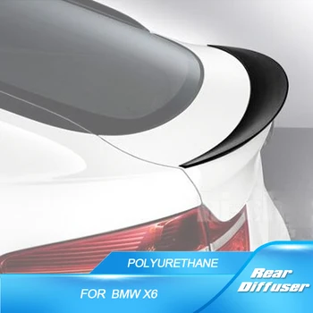 Крыло заднего спойлера багажника автомобиля для BMW E71 X6 2008-2014 Полиуретановая неокрашенная грунтовка, черный задний спойлер, крыло, выступ крышки багажника