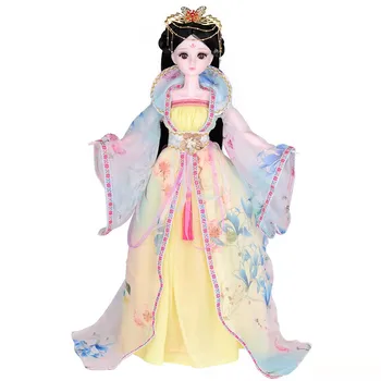 кукольная одежда 60 см, китайский традиционный костюм для куклы 1/3 BJD, Длинная юбка, Сказочное платье, Головной убор, Аксессуары без кукольных игрушек
