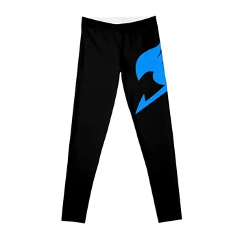 Леггинсы с логотипом Fairy Tail (синие), спортивные леггинсы, женская одежда для йоги, женские