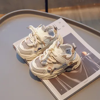 Летние Детские пустотелые кроссовки COZULMA, Дышащая спортивная обувь для девочек, Сандалии, Кроссовки с вырезами из воздушной сетки для мальчиков, Детские кроссовки