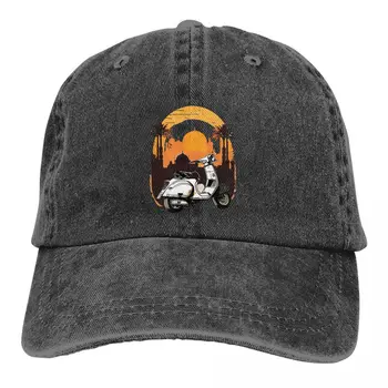 Летняя кепка солнцезащитный козырек Sunset Design Хип-хоп кепки Ковбойская шляпа Vespa Остроконечные шляпы