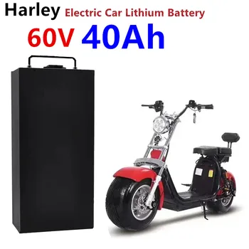 Литиевый аккумулятор электромобиля Harley Водонепроницаемый аккумулятор 18650 60V 40ah для двухколесного складного электрического скутера Citycoco