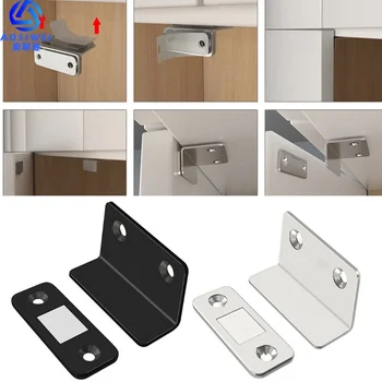 Магнитная защелка дверцы шкафа, Магнитный фиксатор дверцы мебели, прочная защелка с мощными неодимовыми магнитами, мебельный инструмент для фиксации шкафа
