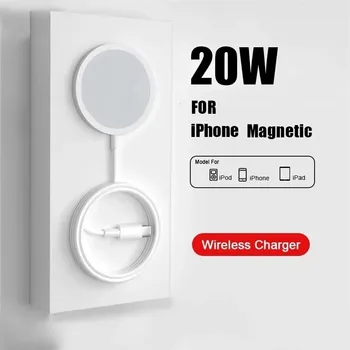 Магнитное Беспроводное Зарядное Устройство Мощностью 20 Вт Для iPhone 13 14 12 11 Pro Max USB C Быстрая Зарядка Для iPhone 13 mini XR X XS MAX 8 Plus Аксессуары