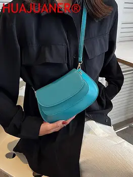 Маленькие женские сумки с клапаном, роскошные дизайнерские сумки для женщин, сумка через плечо, женская сумка из искусственной кожи, тренд 2023 года, однотонная
