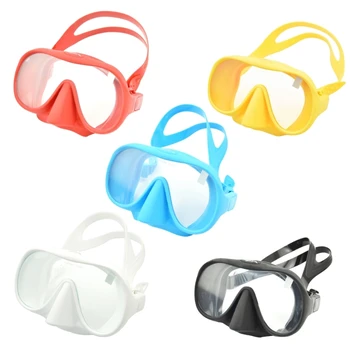 Маска для подводного плавания для взрослых, маска для подводного плавания из закаленного стекла, противотуманная маска для плавания, очки с крышкой для носа для подводного плавания с маской и фридайвингом