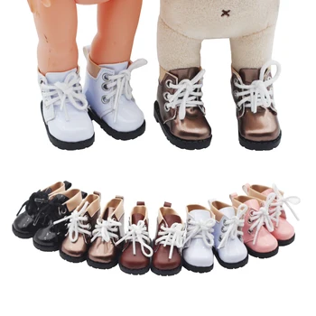 Мини-милые кукольные туфли из искусственной кожи размером 5,5 * 2,5 см для кукол размером 14,5 дюйма и 20-сантиметровых плюшевых кукол EXO Star Dolls, игрушечная обувь и Аксессуары