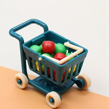 Мини-симуляция 1:18, Мини-фруктовый магазин, Набор для украшения тележки, Кукольный домик, детские игрушки для игр