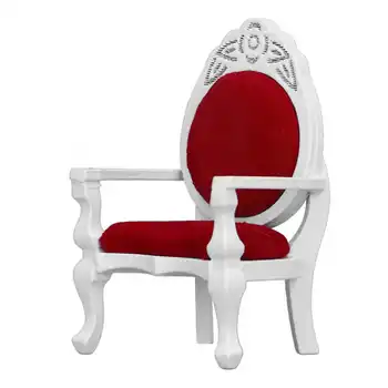 Миниатюрный стул для кукольного домика для детей, ретро-резьба, прочный миниатюрный обеденный стул из березового дерева для кукольного домика 1: 12