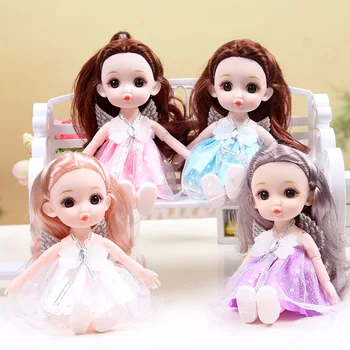 Модная милая 17-сантиметровая кукла девочка Принцесса Одевалка Мини-игровая игрушка для дома Красивые куклы могут быть наряжены куклой