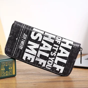 Модный мужской кошелек из искусственной кожи с надписью в стиле хип-хоп, сумки для мобильных телефонов среднего размера, трендовый дизайн, портмоне для карт, высококачественные длинные кошельки на молнии