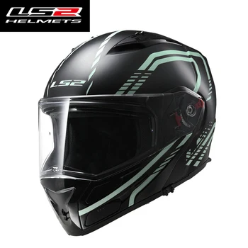 Модный Оригинальный LS2 FF324 Со Светящейся Аппликацией, Полнолицевой Шлем, Мотоциклетная Шляпа с двумя линзами, Откидная Шляпа для мотокросса Cascos Para Moto