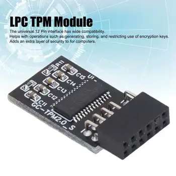 Модуль TPM 2.0 LPC SPI 12Pin Плата безопасности для шифрования удаленной карты Аксессуар для GIGABYTE