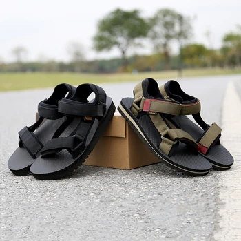 Мужские легкие пляжные сандалии с противоскользящей подошвой из ЭВА, мужская уличная носимая дышащая классическая повседневная пляжная обувь для путешествий по болотам