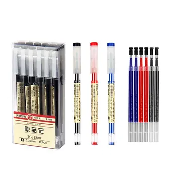 Набор гелевых ручек 0,35 мм, красные / черные /синие чернила, Стержневая ручка для письма в школьном офисе, Гелевая ручка