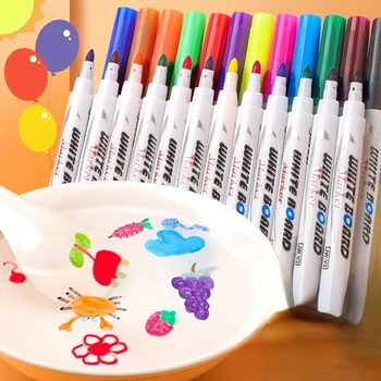 Набор плавающих ручек 8/12 цветов, детская интересная поделка для творчества, рисование в воде, плавающая ручка для белой доски в воде