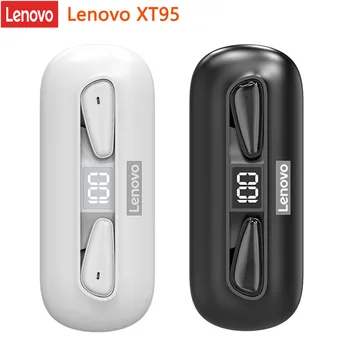Наушники Lenovo XT95 TWS Bluetooth Наушники Ультратонкие Беспроводные с сенсорным управлением с микрофоном и цифровым дисплеем Гарнитура Спортивные наушники