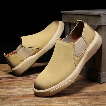 Новая Кожаная Мужская Повседневная Обувь Ручной Работы, Удобные Лоферы На Толстой Подошве, Роскошная Брендовая Дизайнерская Обувь для Мужчин, Обувь Zapatos De Hombre