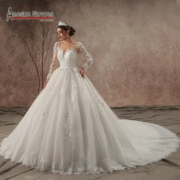 Новая модель бального платья с длинным рукавом, свадебные платья NS3448