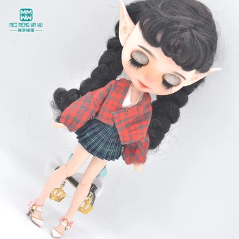 Новая одежда для куклы Blyth, игрушки Azone OB22 OB24, аксессуары для кукол, модная шерстяная куртка, мини-юбка, обувь