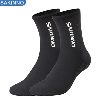 Новые 3 мм неопреновые носки для дайвинга, нескользящие теплые носки для плавания, эластичные, устойчивые к порезам пляжные носки, носки для занятий водными видами спорта, дайвингом, серфингом.