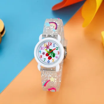 Новые детские часы, красочные часы для девочек, детские 3D-часы для мальчиков и девочек, силиконовые кварцевые наручные часы, подарки для детей, детские часы