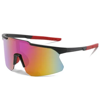 Новые солнцезащитные очки в большой оправе для мужчин и женщин, уличные очки для езды на велосипеде с защитой от ультрафиолета UV400, Очки для верховой езды 10 цветов