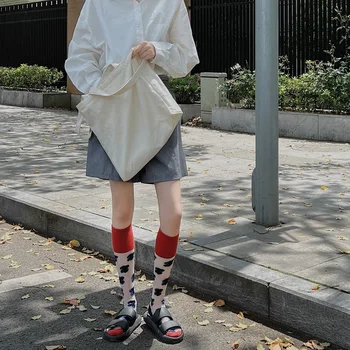 Носки в рубчик ярких цветов, женская японская серия 