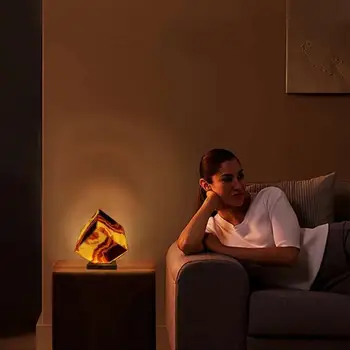 Ночник для гостиной, Креативное Оргстекло, Идеальный Прикроватный декор для дома, Светодиодная настольная лампа для спальни, Лавовая лампа, Настольная лампа, Мраморная лампа