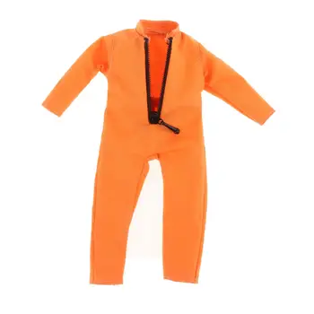 Одежда с рисунком 1: 12, съемное боди, одежда для куклы, оранжевый комбинезон, фигурка для 6-дюймовой фигурки, аксессуары для одежды