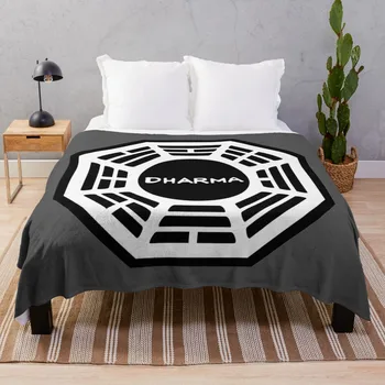 Одеяло с логотипом Dharma Initiative, потерянное телешоу, Ретро-одеяла, Шерстяное одеяло